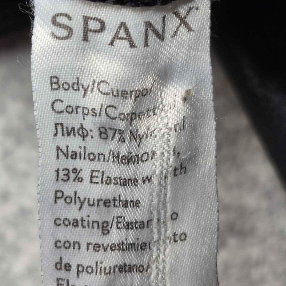 Spanx Faux Leather Leggings Womens Large Black High Rise Shaping Shaper Ankle - Picture 12 of 14
